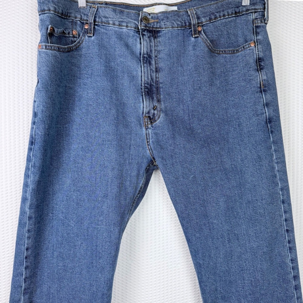 Signature by Levi Strauss Gold Mens Regular‎ Fit Blue Jeans 44x30 Demin Pants